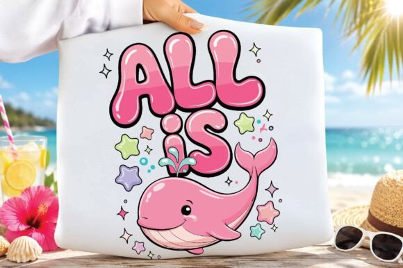 All Is Whale Preppy Ocean Animal PNG