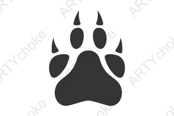 Animal Paw. Lion Tiger Paw Graphics & Illustrations