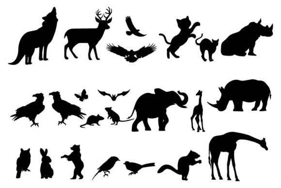 Animal Silhouette Collection: Clean Graphics & Versatile Illustrations