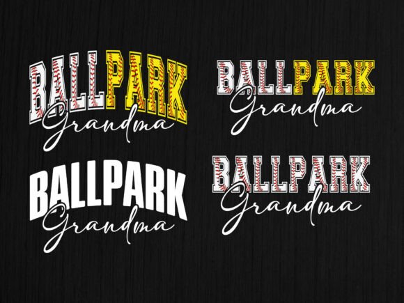 Ballpark Grandma Template: Softball Base Graphics & T-Shirt Designs