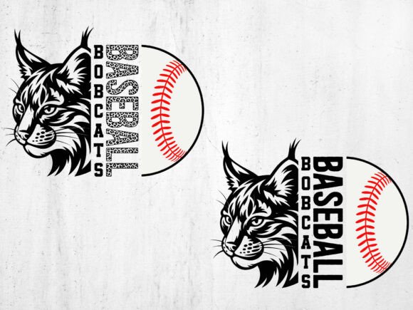 Bobcats Baseball SVG Template: Graphics for T-Shirt Designs