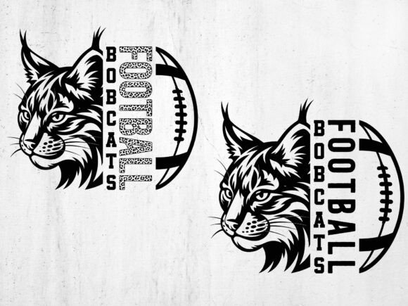 Bobcats Football SVG Template: Graphics for T-Shirt Designs