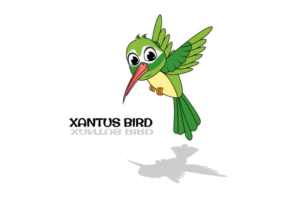 Cute Xantus Bird Animal Cartoon: Graphics & Illustrations for Sellers