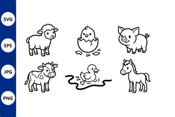 Farm Animal Vector Art: Playful Graphics & Illustrations