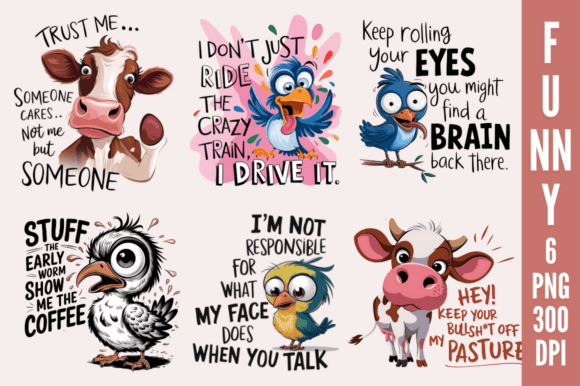 Funny Sublimation Bundle, Funny Animal Graphics