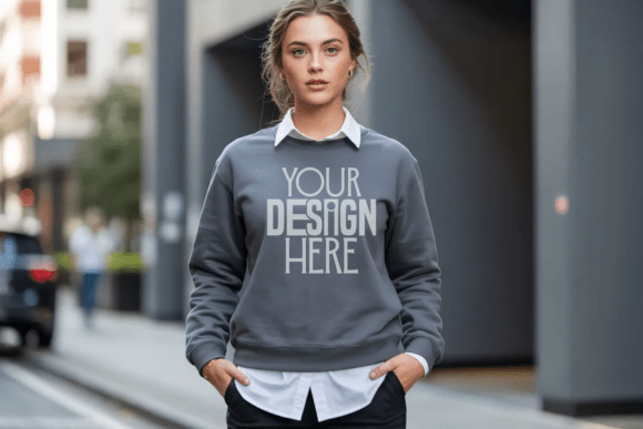 Gildan 18000 Graphite Heather Sweatshirt
