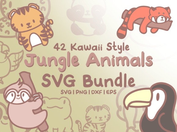 Jungle Animal SVG Illustrations: Graphics & Illustrations for Local Branding