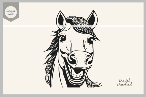 Laughing Horse SVG: Playful Graphics & Illustrations