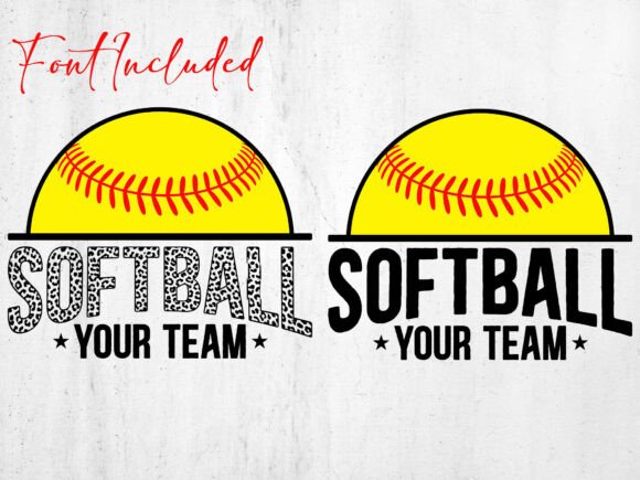 Softball Team SVG Template: Graphics for T-Shirt Designs