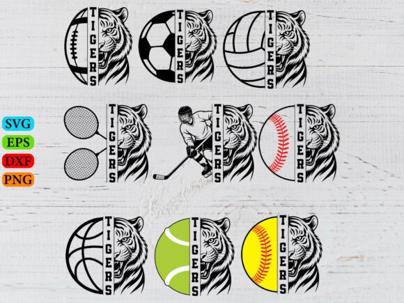 Sports Team SVG Template & Logo Graphics for T-Shirt Designs
