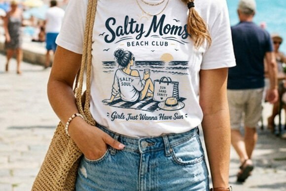 The Beach Club Shirt PNG: Trendy Summer Graphics