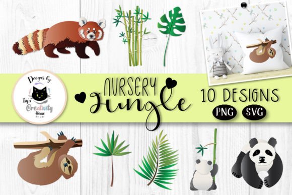 Tropical Animal Clipart Jungle SVG: Graphics & Illustrations