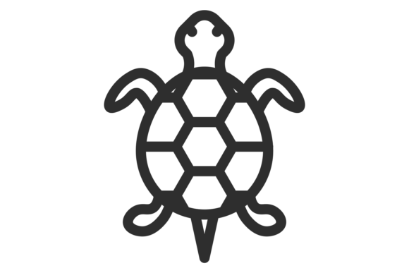 Turtle Line Icon Graphics: Pet Symbol Illustrations